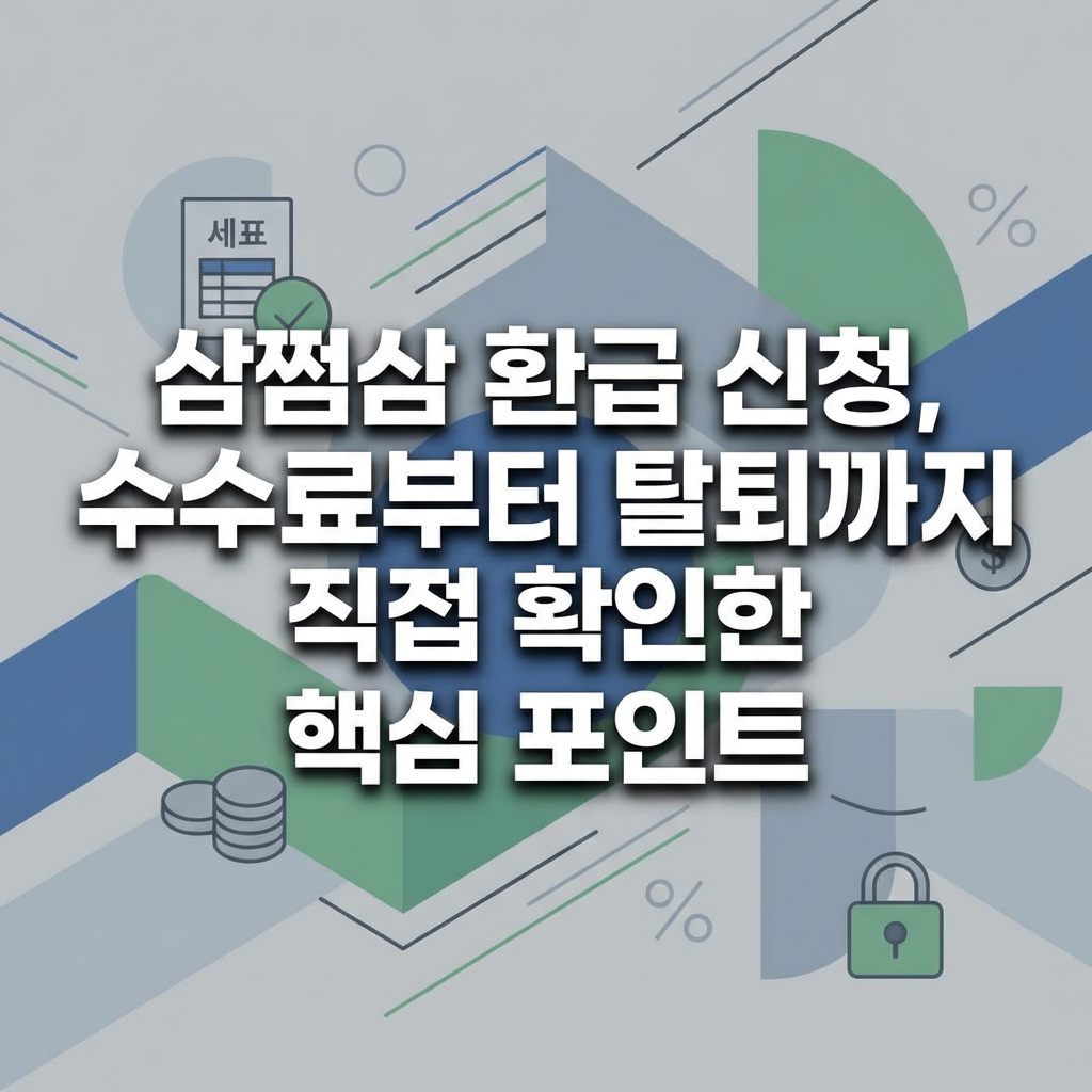 삼쩜삼 환급 신청, 수수료부터 탈퇴까지 직접 확인한 핵심 포인트