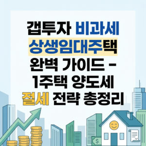 갭투자 비과세 상생임대주택 완벽 가이드 – 1주택 양도세 절세 전략 총정리 썸네일