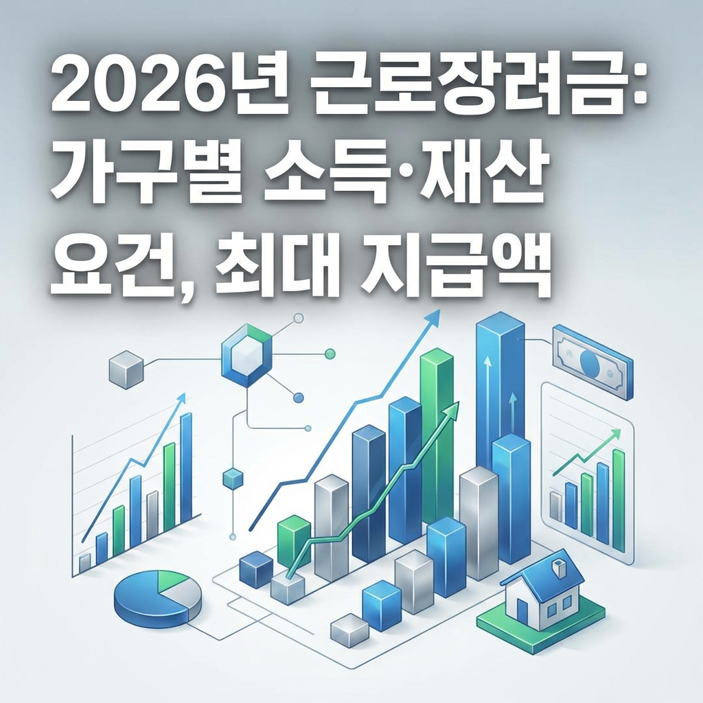 2026년 근로장려금 가구별 소득 요건, 재산 기준, 최대 지급액