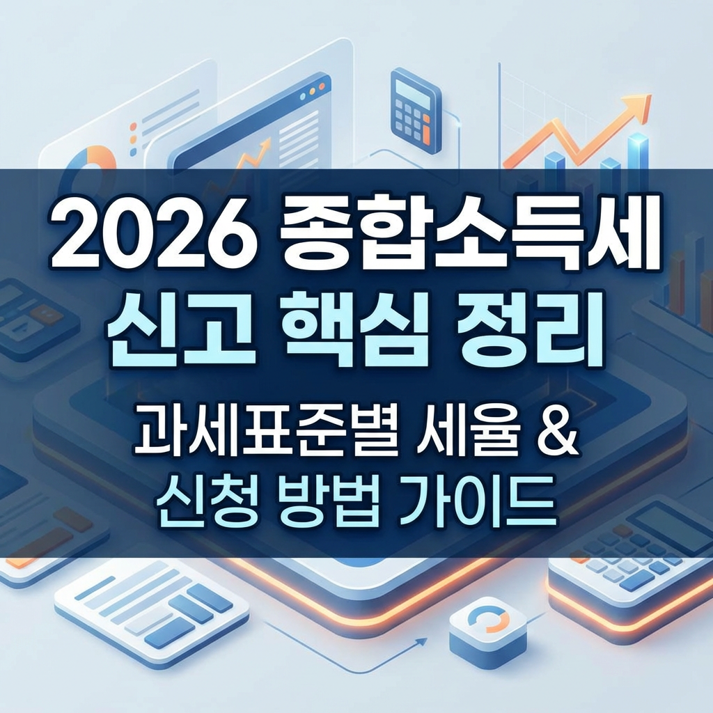 2026 종합소득세 신고, 과세표준별 세율과 신청 방법 핵심 정리