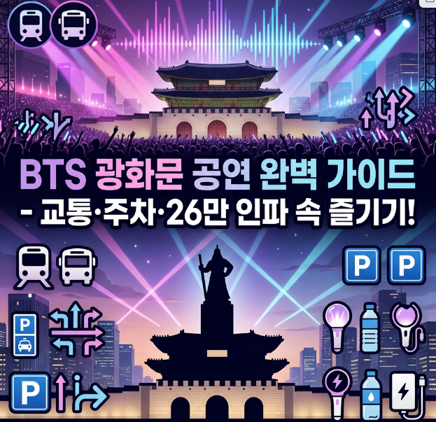 BTS 광화문 공연, 교통정보 주차장 티켓없이 26만 인파 속에서 제대로 즐기려면 꼭 알아야 할 것들